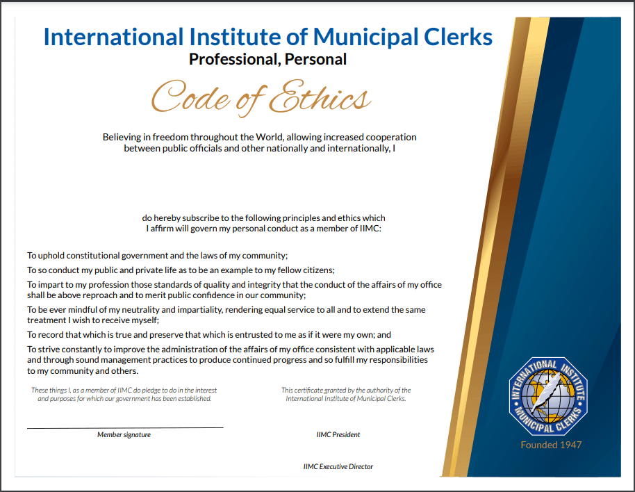 IIMC Code of Ethics